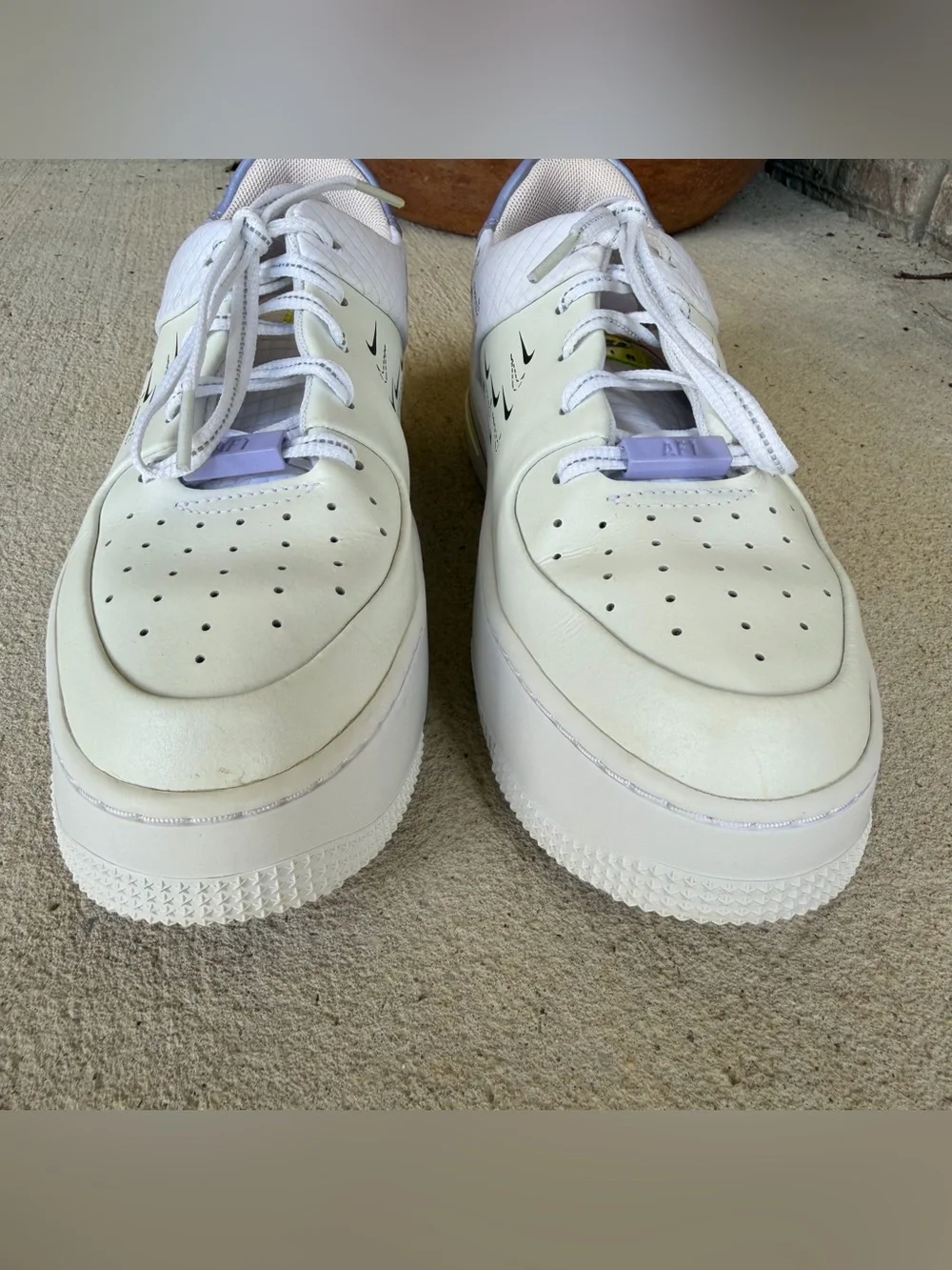 🍒💣 Nike Air Force 1 sage style platform sneaker